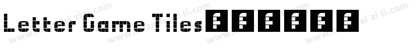 Letter Game Tiles字体转换